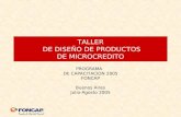 TALLER  DE DISEÑO DE PRODUCTOS DE MICROCREDITO