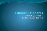 Español  II Honores
