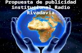 Propuesta de publicidad institucional Radio Rivadavia