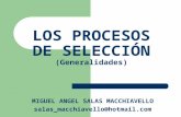 LOS PROCESOS DE SELECCIÓN (Generalidades)