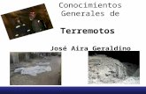 Conocimientos Generales de Terremotos  José Aira Geraldino