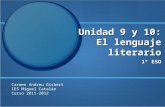 Unidad 9 y 10: El lenguaje literario