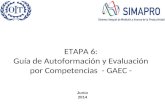 ETAPA 6: Guía de Autoformación y Evaluación por Competencias  - GAEC -
