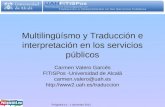 Multilingüísmo y Traducción e interpretación en los servicios públicos