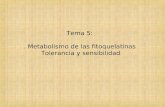Tema 5:  . Metabolismo de las fitoquelatinas  Tolerancia y sensibilidad