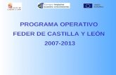 PROGRAMA OPERATIVO  FEDER DE CASTILLA Y LEÓN  2007-2013