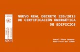 NUEVO REAL DECRETO 235/2013 DE CERTIFICACIÓN ENERGÉTICA DE EDIFICIOS