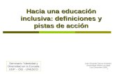 Hacia una educación inclusiva: definiciones y pistas de acción