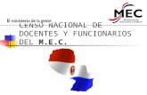 CENSO NACIONAL DE DOCENTES Y FUNCIONARIOS DEL  M.E.C.