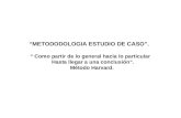 “METODODOLOGIA ESTUDIO DE CASO”.      “ Como partir de lo general hacia lo particular