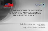 SISTEMA NACIONAL  DE INVERSIÓN PÚBLICA Y SU ARTICULACIÓN AL PRESUPUESTO PUBLICO
