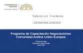 Programa de Capacitación Negociaciones Comunidad Andina Unión Europea