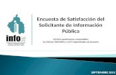 Encuesta de Satisfacción del Solicitante de Información Pública 16,033 cuestionarios respondidos
