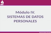 Módulo IV Sistemas de datos personales Julio  9, 2013.