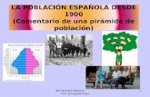 LA POBLACIÓN ESPAÑOLA DESDE 1900 (Comentario de una pirámide de población)