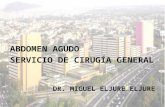 ABDOMEN AGUDO SERVICIO DE CIRUGÍA GENERAL DR. MIGUEL ELJURE ELJURE