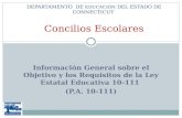 DEPARTAMENTO  DE  EDUCACIÓN  DEL ESTADO DE CONNECTICUT  Concilios Escolares