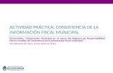 ACTIVIDAD PRÁCTICA: CONSISTENCIA DE LA INFORMACIÓN FISCAL MUNICIPAL
