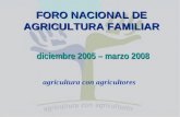 FORO NACIONAL DE AGRICULTURA FAMILIAR