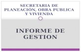 SECRETARIA DE PLANEACIÓN, OBRA PUBLICA Y VIVIENDA