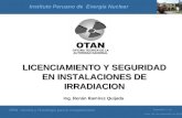 Licenciamiento y seguridad en instalaciones de  irradiacion