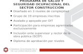 PROGRAMA DE SALUD Y SEGURIDAD OCUPACIONAL DEL SECTOR CONSTRUCCIÓN
