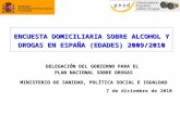 ENCUESTA  DOMICILIARIA SOBRE ALCOHOL Y DROGAS EN ESPAÑA (EDADES) 2 009/2010