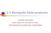 2.3 Monopolio Multi-productor