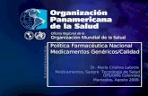 Política Farmacéutica Nacional Medicamentos Genéricos/Calidad  Dr. María Cristina Latorre