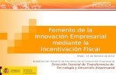 Fomento de la Innovación Empresarial mediante la Incentivación Fiscal