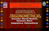 Docente: Mariel Nashira Huanaco Alave Asignatura: Matemáticas
