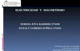 ELECTRICIDAD  Y  MAGNETISMO NORIDA JOYA RAMIREZ 273438 NATALY CUBIDES ZUÑIGA 273431