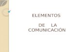 ELEMENTOS   DE    LA COMUNICACIÓN