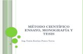 MÉTODO CIENTÍFICO Ensayo, monografía y tesis