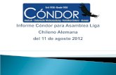 Informe Cóndor para Asamblea Liga Chileno Alemana  del 11 de agosto 2012