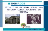 ESTUDIO DE OPINIÓN SOBRE UNA REFORMA CONSTITUCIONAL EN ESPAÑA