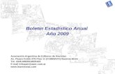 Boletín Estadístico Anual  Año 2009