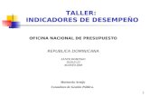 TALLER:  INDICADORES DE DESEMPEÑO