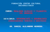 FUNDACIÓN CENTRO CULTURAL UNIVERSITARIO CURSO:  REALISMO CLÁSICO Y FILOSOFÍA DEL DERECHO