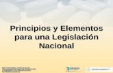 Principios y Elementos para una Legislación Nacional