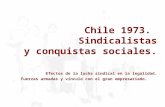 Chile 1973.  Sindicalistas  y conquistas sociales.  Efectos de la lucha sindical en la legalidad.