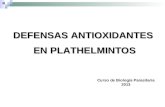 DEFENSAS ANTIOXIDANTES  EN PLATHELMINTOS