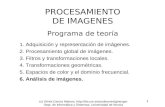 PROCESAMIENTO DE IMAGENES Programa de teoría