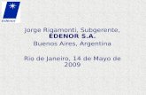 Jorge Rigamonti, Subgerente,  EDENOR S.A. Buenos Aires, Argentina