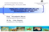 ANALISIS Y EVALUACION DE LAS ESTADISTICAS DE SALUD DEL DEPARTAMENTO, 2007 Esp.  Elizabeth Mera
