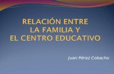 RELACIÓN ENTRE  LA FAMILIA Y  EL CENTRO EDUCATIVO