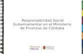 Responsabilidad  Social Gubernamental en el Ministerio de Finanzas de Córdoba
