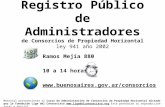 Registro Público de Administradores de Consorcios de Propiedad Horizontal ley 941 año 2002