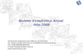 Boletín Estadístico Anual  Año 2008