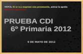 PRUEBA CDI  6º Primaria 2012